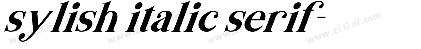 sylish italic serif字体转换